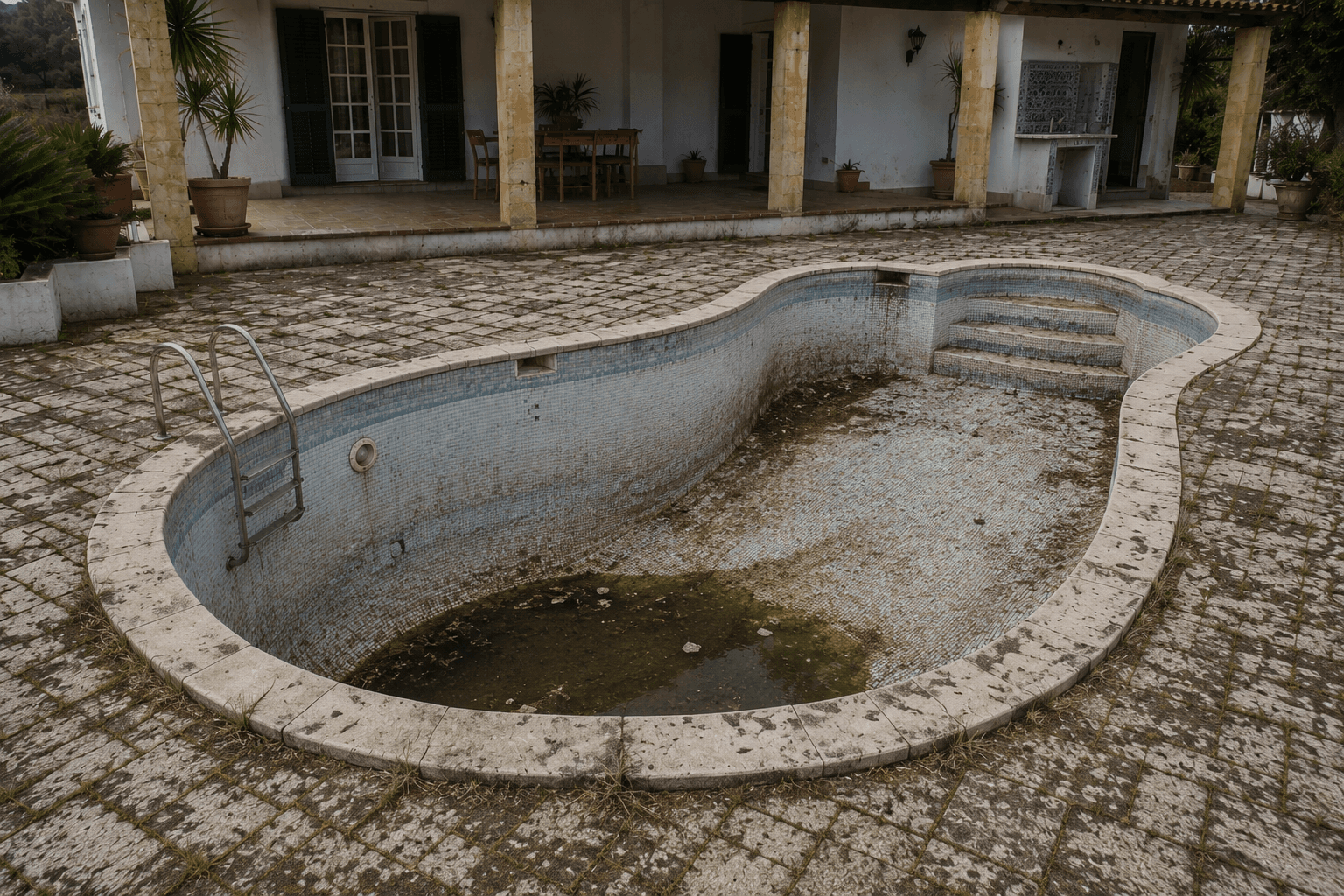 Piscina a perder água? Localizamos a fuga sem partir o deck, fotografia da intervenção