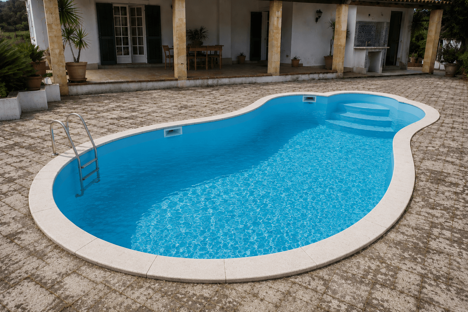Piscina a perder água? Localizamos a fuga sem partir o deck, fotografia da intervenção